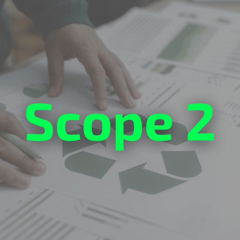 scope 2 text over eco reporting image
